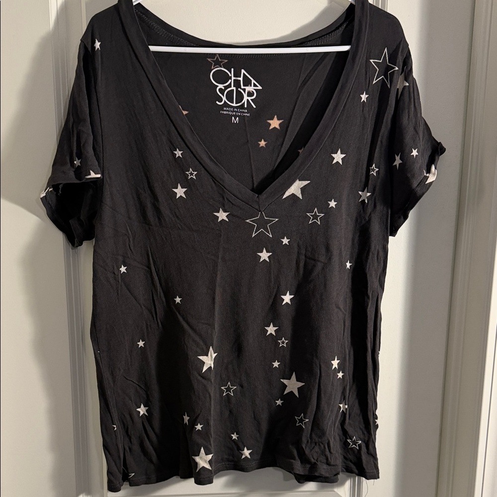 Chaser Women's Black Star Short Sleeve Tee